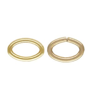 50pcs 14K Gold Filled Oval Jump Rings, Gold Filled Closed Oval Jump Ring, Open Oval Jump Ring, Wire 0.64mm(22 gauge), 0.76mm(20.5 gauge)