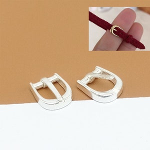 6 Sterling Silber Gürtelschnalle Perlen, 925 Silber Schnalle Verschluss, Lederschnur Schnalle, Gürtelschnalle, Armbandschnalle, Fit 4,5 mm Gürtel