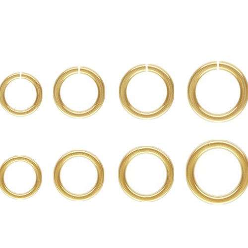 14K Rose Gold Filled 6mm 22ga Closed Jump Rings - 10pcs For DIY Jewelry Making Findings