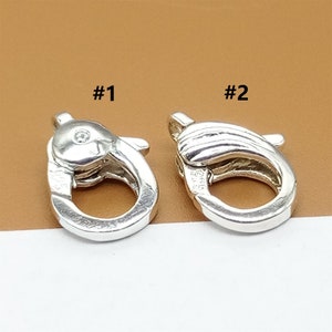 Karabinerverschluss aus Sterlingsilber, Karabinerverschluss aus 925er Silber, Karabinerverschluss mit CZ, Karabinerverschluss 14 x 9 mm