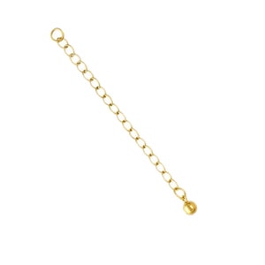 2pcs 14K Gold Filled Extension Chains, Chain Extender, Cable Chain Extender w/ 4mm Bead, 14K Gold Filled Findings Jewelry