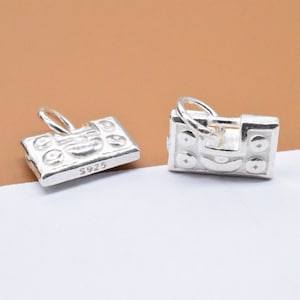 2 ciondoli a forma di lucchetto della longevità in argento sterling a 2 lati, piccolo ciondolo a forma di lucchetto in argento 925, ciondolo a forma di denaro, ciondolo a forma di lucchetto della fortuna cinese, ciondolo a forma di braccialetto