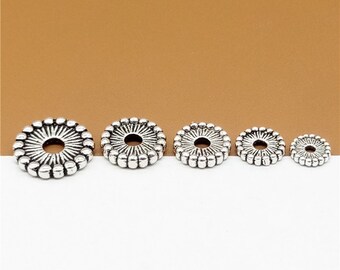 100 Silver Plated Steel 8x1mm Smooth Heishi Disc Spacer Beads