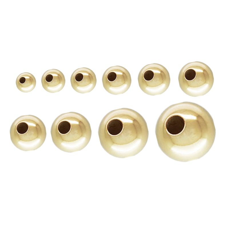 14K Gold Filled Seamless Round Beads 2mm 2.5mm 3mm 4mm 5mm 6mm Etsy