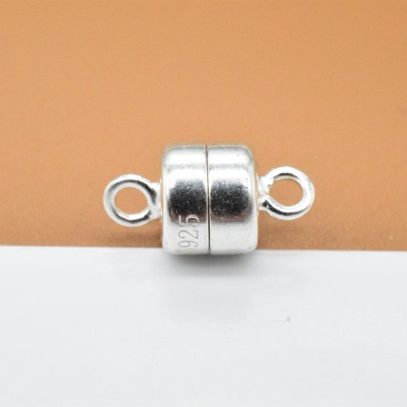 4 Sterling Silver Magnetic Clasps, 925 