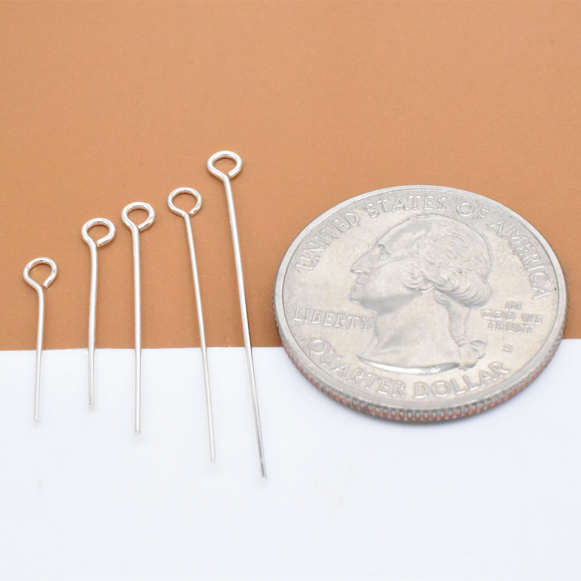 50 Sterling Silver Eye Pins 925 Silver Eyepins Sterling Etsy