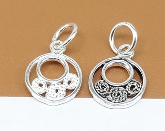 Bracciale Di Corda Con Pendente Charm In Argento Nuvola Con Fulmine... | Su - Foto 6