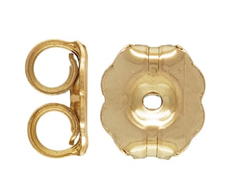 2 Pairs 14K Gold Filled Extra Heavy Earring Backs, Gold Filled Heavy Ear Nuts, Extra Heavy Earring Nut, Earring Back Stopper 5x5.8mm