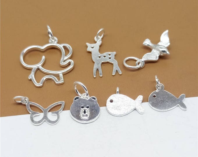 Pelican Bird 3D 925 Solid Sterling Silver Charm Pendant MADE IN USA