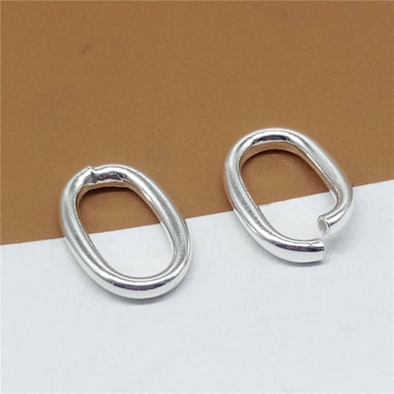Sterling silver oval jump best sale rings