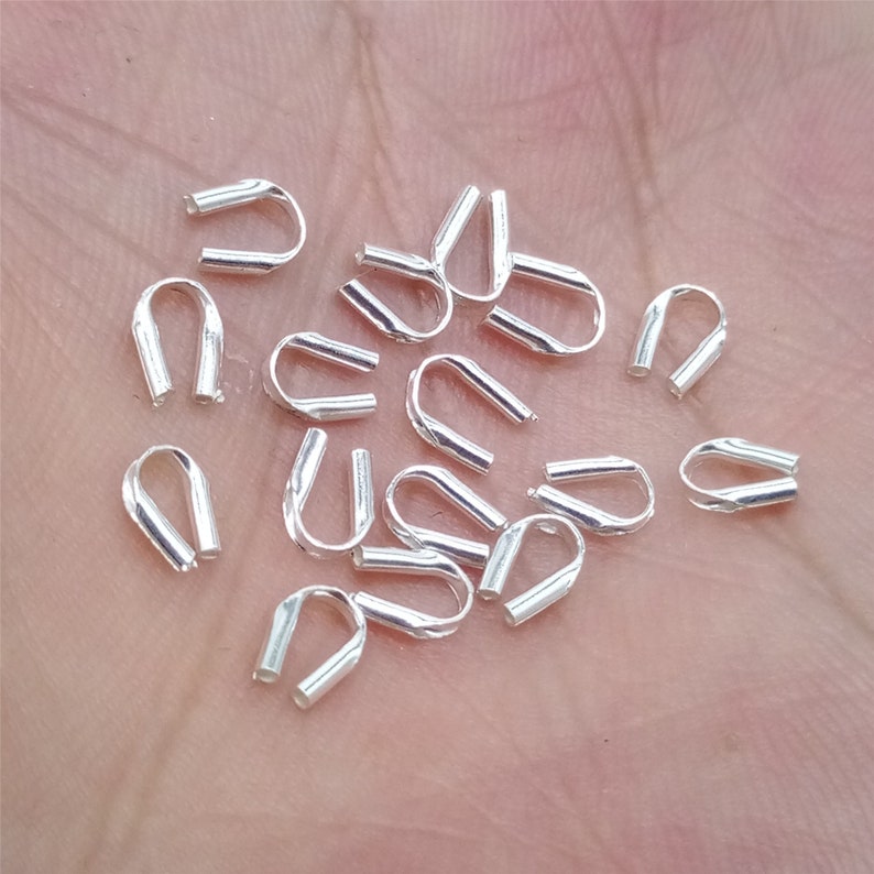Kabelfänger i 15 sterlingsilver, trådskydd, kabelfänger, trådskydd, kabelfänger i 925 silver, trådskydd, smyckefynd bild 2