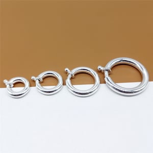 925 Sterling Silver Plain Spring Ring Clasp, 925 Silver Spring Ring Clasp, Bracelet Clasp, Necklace Clasp