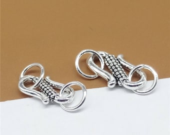 Sterling Silver S Clasp, Sterling S Clasps, 925 Silver S Clasps, Sterling Hook Clasp, Sterling Clasp Connector, Hook Clasp 11mm 13mm