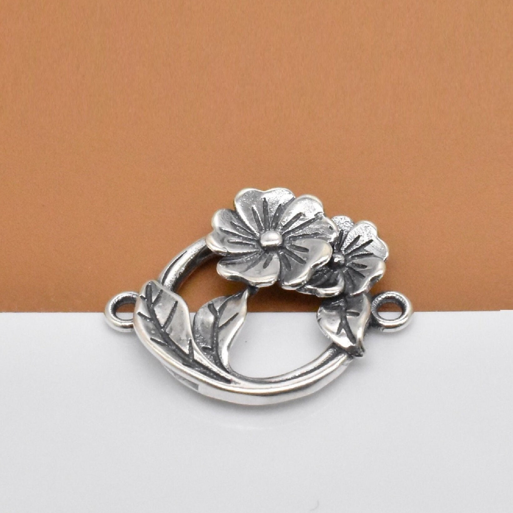 Bright 925 Sterling Silver Cord Ring Pendant Connector - Compatible With Pandora, Chamilia & European Charm Bracelets