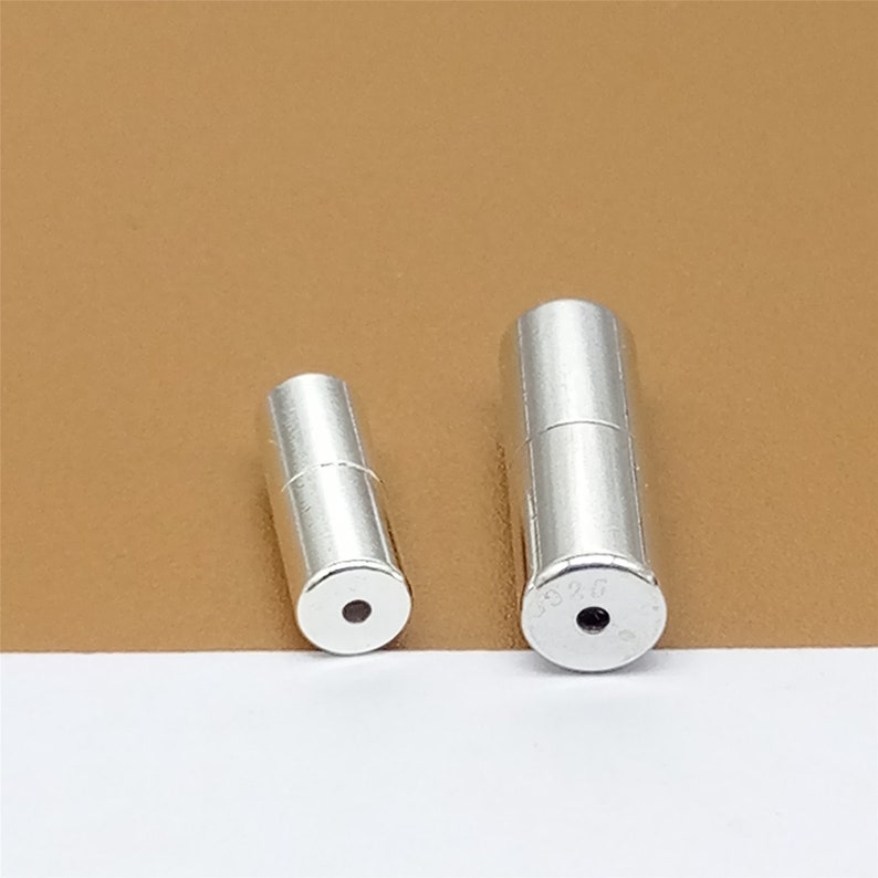 2 Sterling Silver Screw Clasps 925 Silver Barrel Screw Clasp Etsy