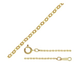14K Gold Filled Rolo Chain Necklace 1.3mm 16 18 20 Inches with Spring Ring Clasp, Gold Filled Rolo Necklace Chain 1/20 14K