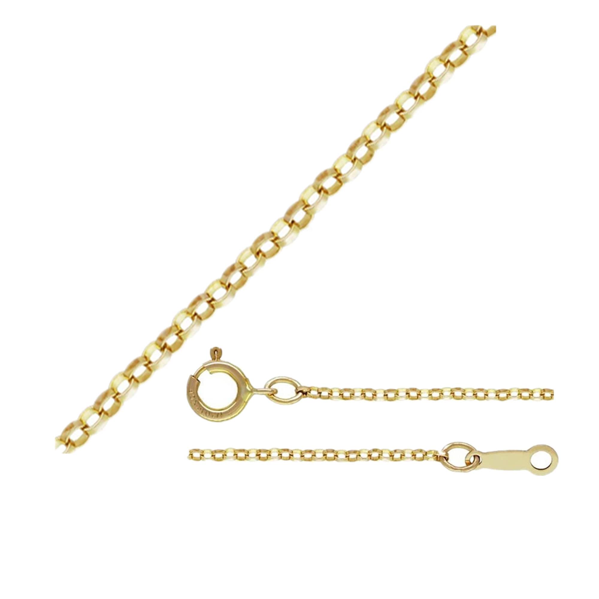 Collana Catena Rolo 20 Pollici - Riempita Oro 14k 1.4 Mm - Gioiello Made In USA