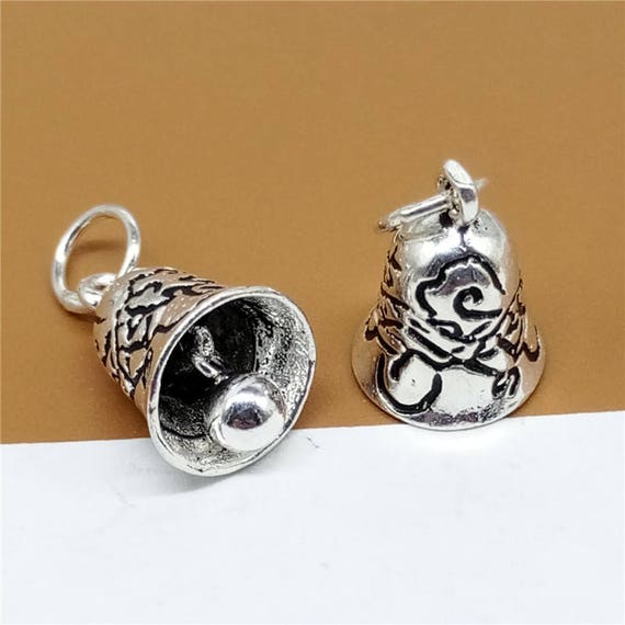 Silver bell charm deals
