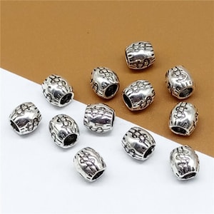 15 Sterling Silver Small Dollar Beads, 925 Silver Dollar Beads, Dollar Sign Beads, Dollar Symbol Beads, Money Symbol Beads