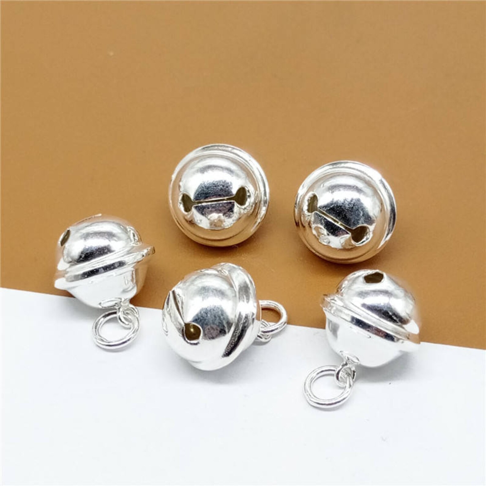 2 Sterling Silver Cat Collar Bell Charm Sterling Silver Dog Etsy