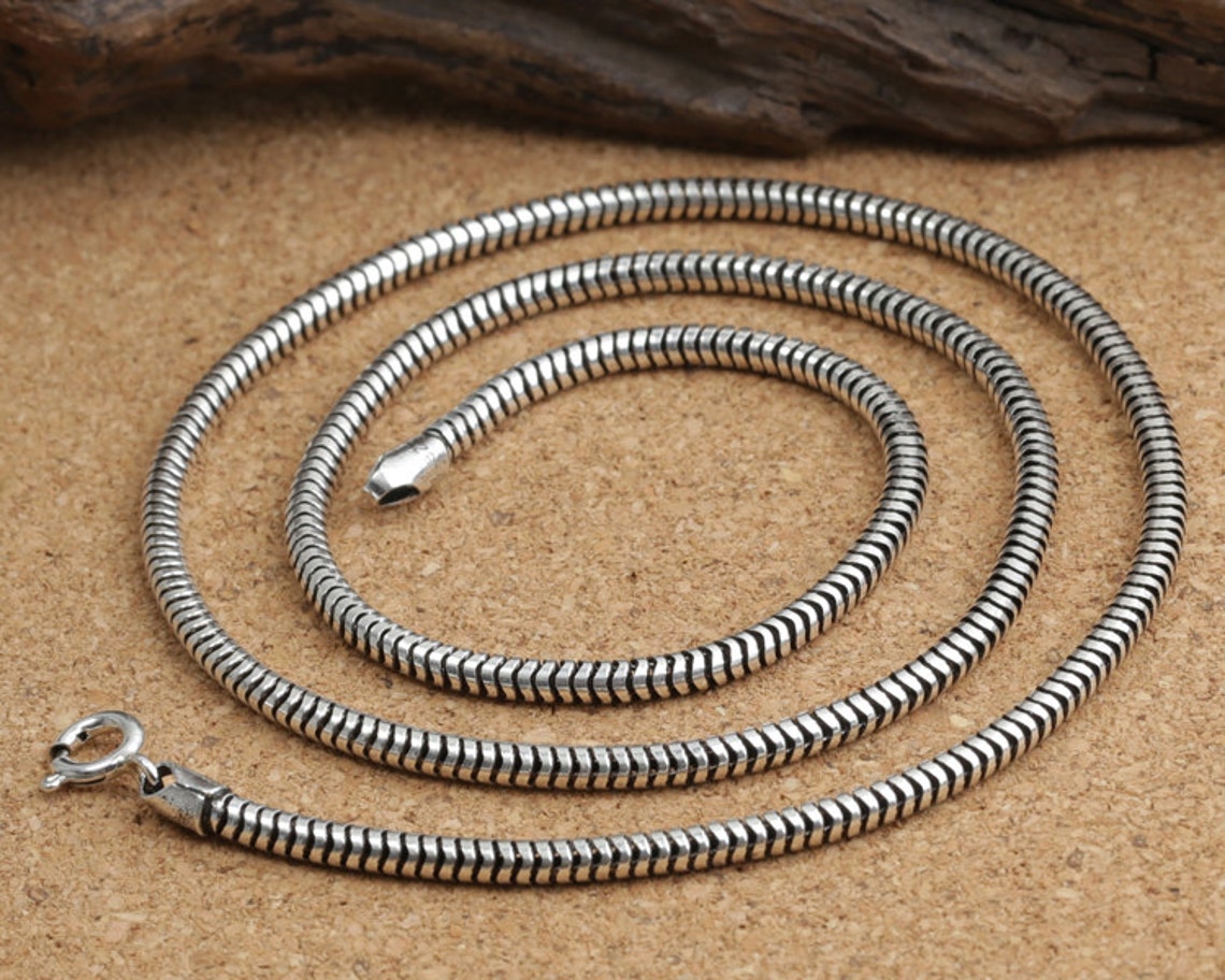 Sterling Silver Snake Chain Sterling Snake Chain 925 Silver Etsy UK