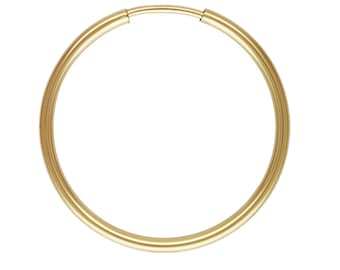 14K Gold Filled Endless Hoop Earring, Gold Filled Earwire Hoops, Ear Hoops 10mm 12mm 14mm 16mm 20mm 24mm 30mm 38mm 50mm 65mm