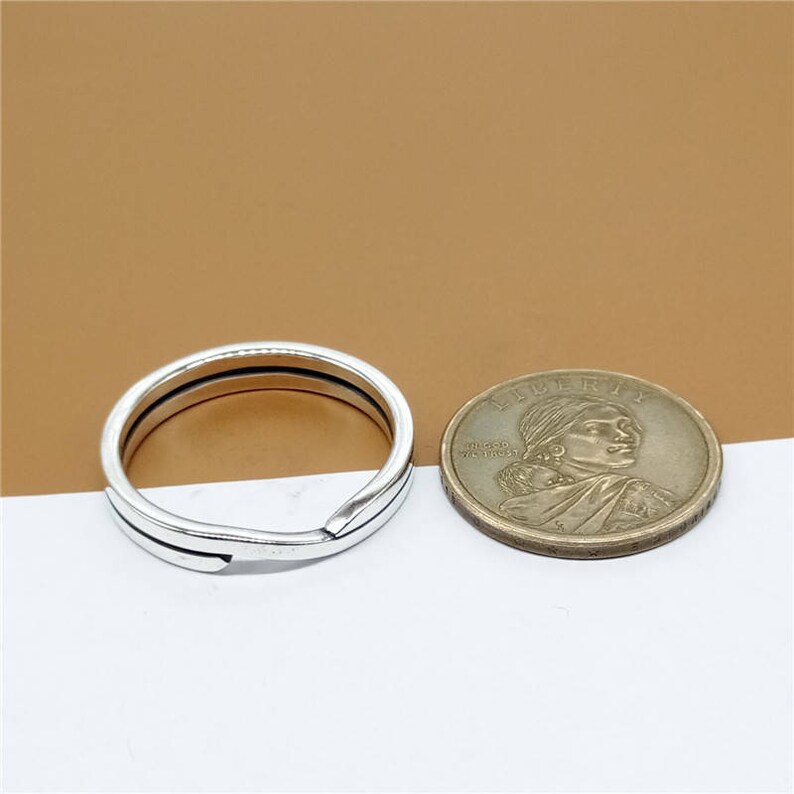 Sterling Silver Split Ring Sterling Split Ring 925 Silver Etsy UK