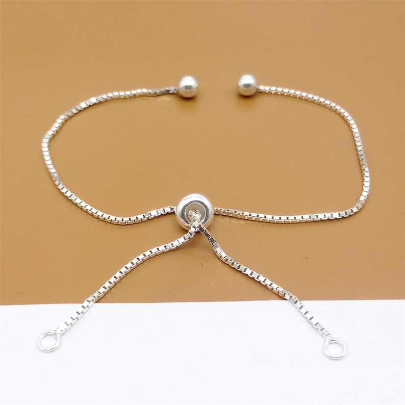 Sterling Silver Adjustable Bracelet Making Chain Etsy