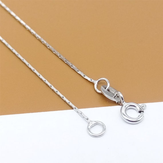 Sterling Silver Cardano Chain W/ Rhodium Plated, Hammered