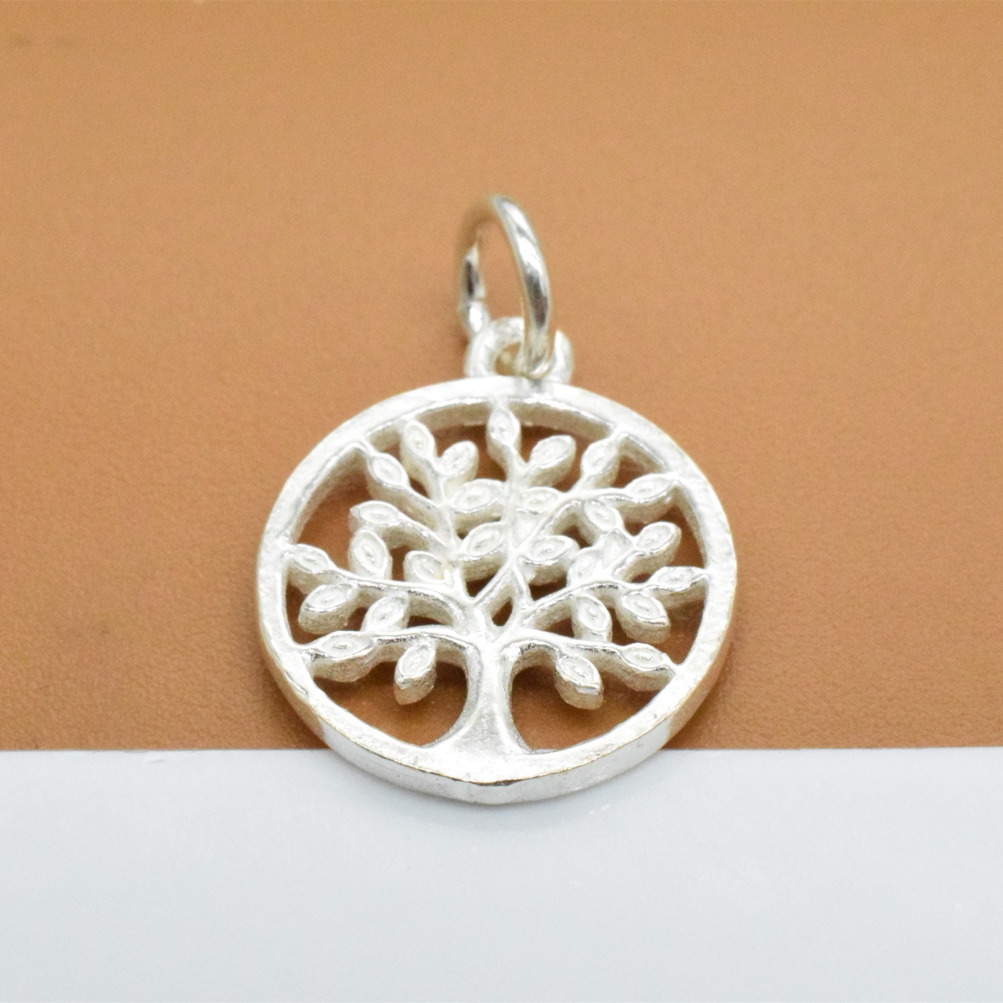 2 Sterling Silver Tree of Life Charms 925 Silver Life Tree Charms