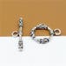 2 Sterling Silver Toggle Clasp, 925 Stering Silver Toggle Clasps, 925 ...