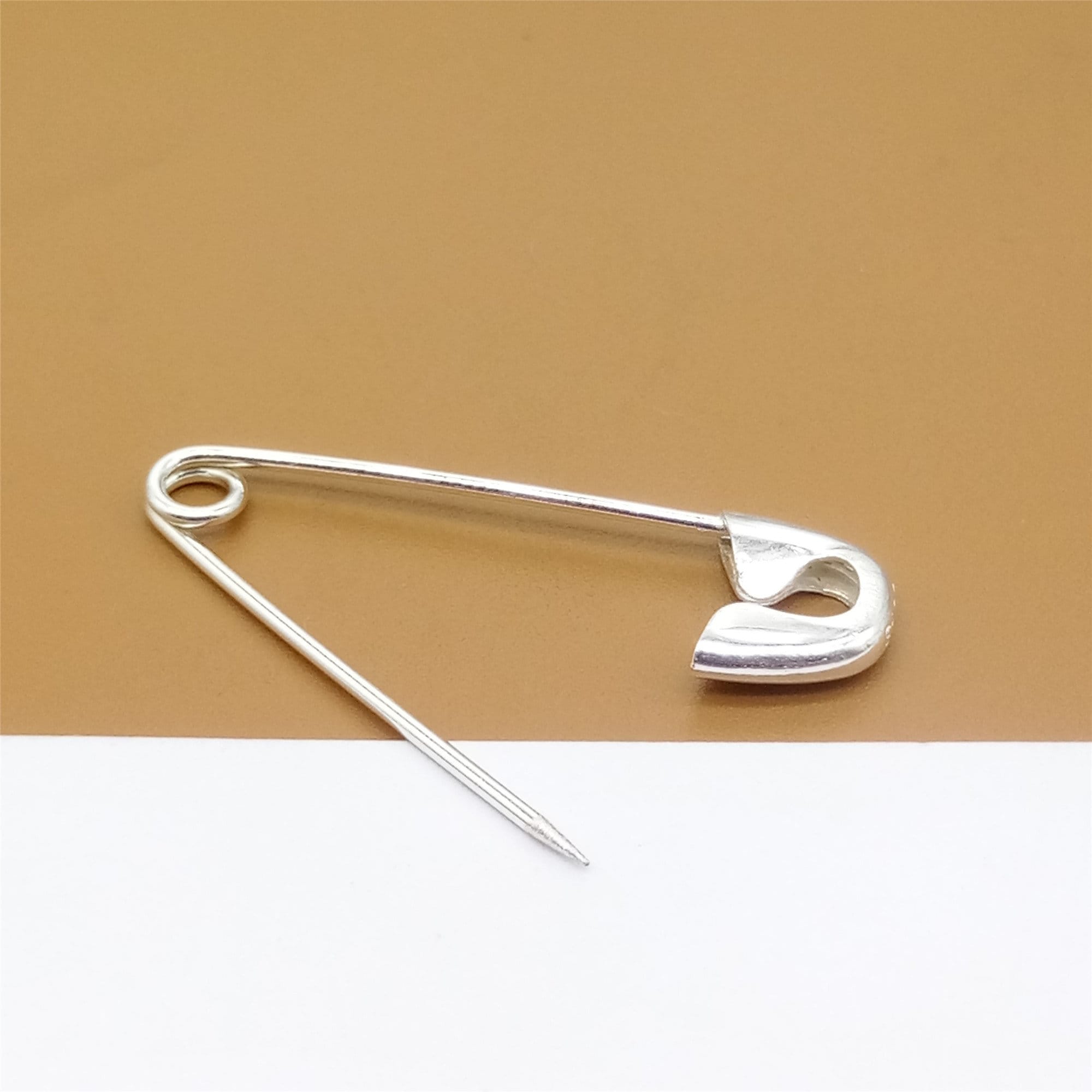 Sterling Silver Plain Brooch Pin Back 925 Silver Brooch Etsy