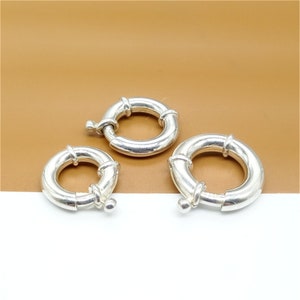 Sterling Silver Large Spring Clasp 14mm 16mm 18mm 20mm, 925 Silver Spring Clasp, Bracelet Spring Clasp, Necklace Spring Clasp image 5