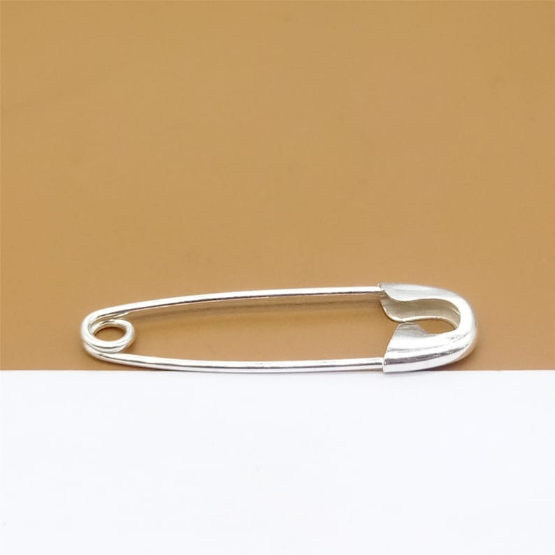 Sterling Silver Plain Brooch Pin Back 925 Silver Brooch Etsy
