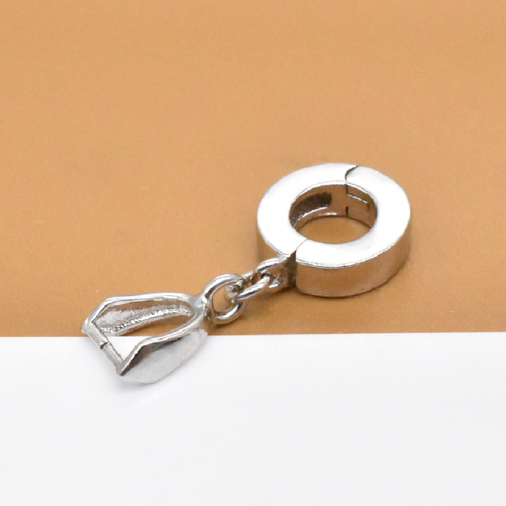 2 Sterling Silver Pinch Bails 925 Sterling Silver Pinch Etsy UK