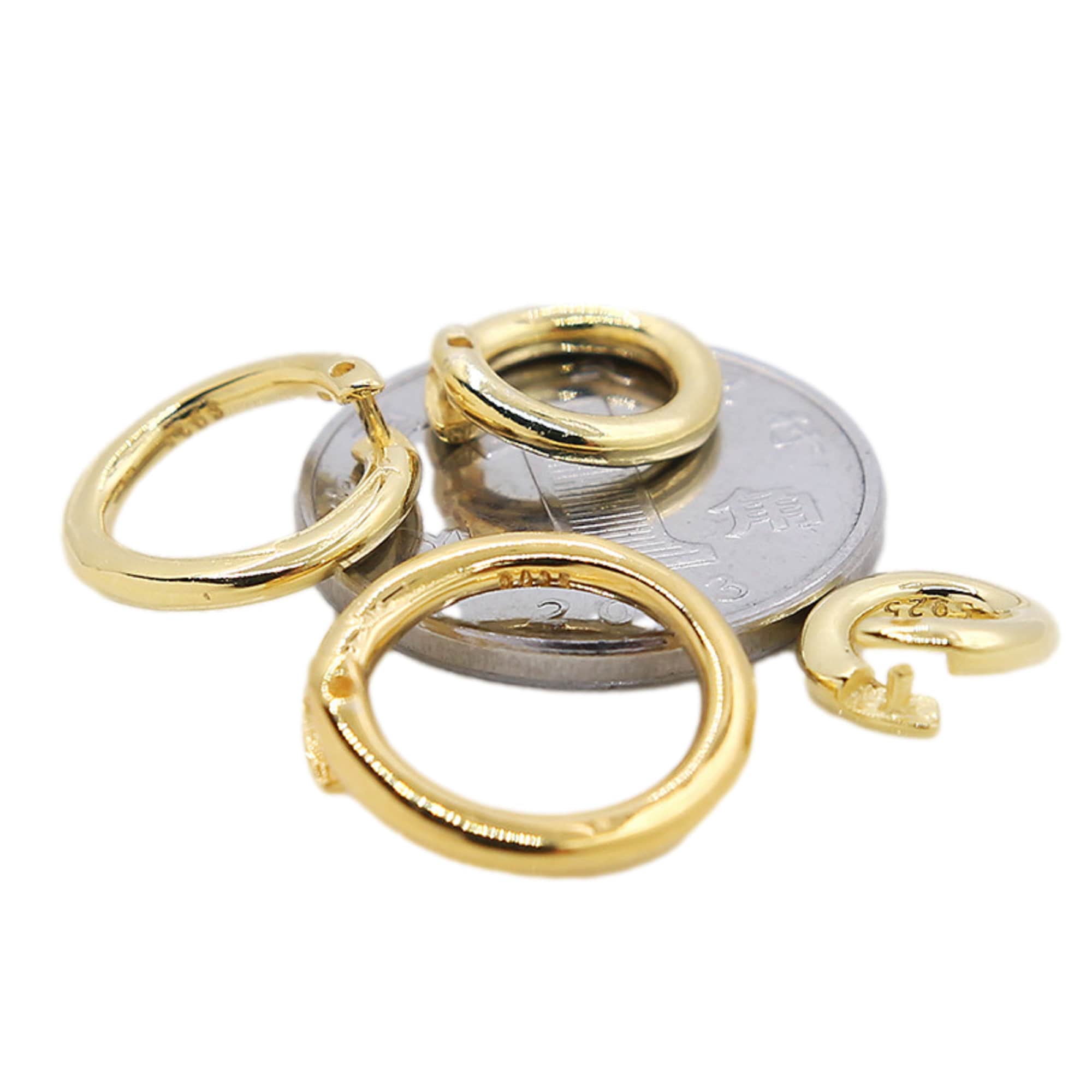 4 Sterling Silver Lock Jump Rings 6mm 8mm 10mm 12mm 14mm 925 Etsy