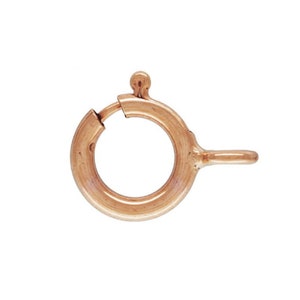 10pcs 14K Rose Gold Filled Spring Ring Clasps w/ Closed Ring, Rose Gold Filled Spring Clasp, Necklace Bracelet Clasp, Jewelry Finding 5.5mm
