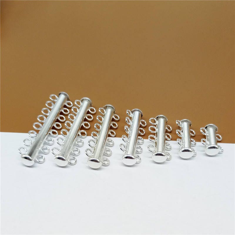 Sterling Silver Tube Clasp 925 Silver Tube Clasp 2 3 4 5 6 7 Etsy