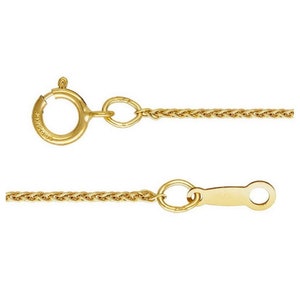 1 Foot of 0.9 mm 14K Gold Filled Wheat Chain