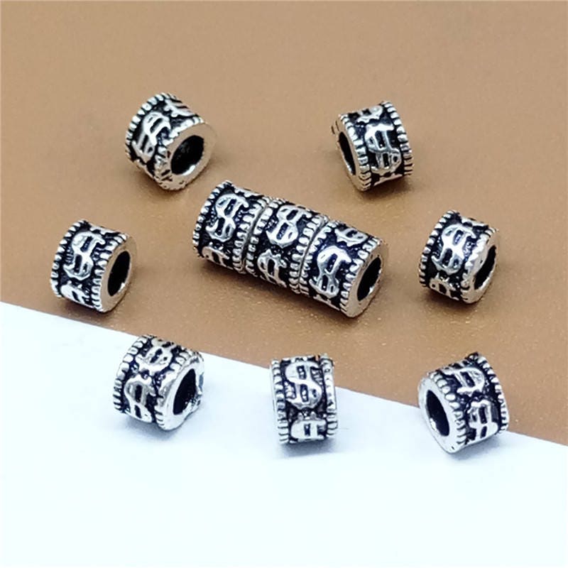 20 Sterling Silver Dollar Beads Small Donut Beads 925 Etsy