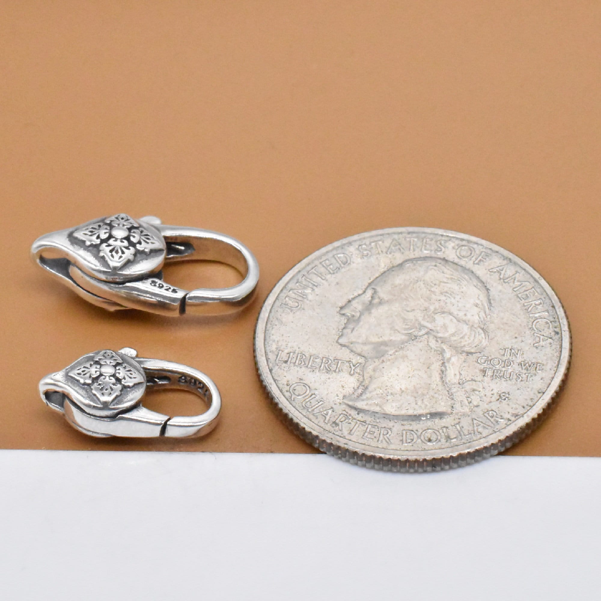 Sterling Silver Double Dorje Lobster Clasp 2sided 925 Silver Etsy UK