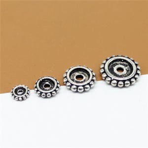 Sterling Silver Greek Beads, Bracelet Bead, 925 Sterling Silver Round Spacer Beads, 925 Silver Spacer Round Bead 5mm - 11mm