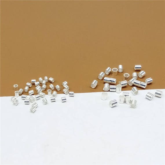 Bulk Sterling Silver Crimp Tube Beads, 925 Silver Crimp Bead, TinyTube Spacer Bead 1.2x1.2mm, 1.5x1.5mm, 2x2mm, 2x3mm, 2x5mm, 3x3mm, 4x4mm