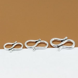 Sterling Silver S Clasp, 925 Stering Silver Hook Clasps, Sterling ...