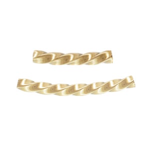 20pcs 14K Gold Filled Curved Twisted Square Tubes, Gold Filled Curve Tube Beads, Twist Tube, Jewelry Findings 1/20 14K GF