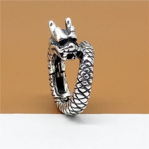 Sterling Silver Dragon Push Clasp, 925 Silver Dragon Gate Clasp, Hinged Ring Clasp, Spring Gate Clasp, Bracelet Clasp, Necklace Clasp