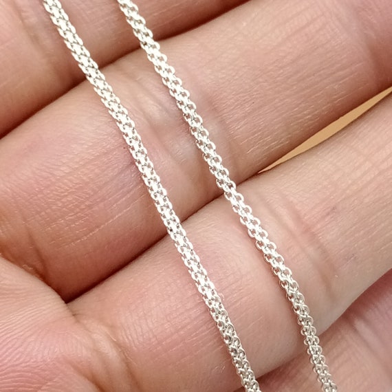 Sterling Silver Double Cable Chain, 925 Silver Cable Chain