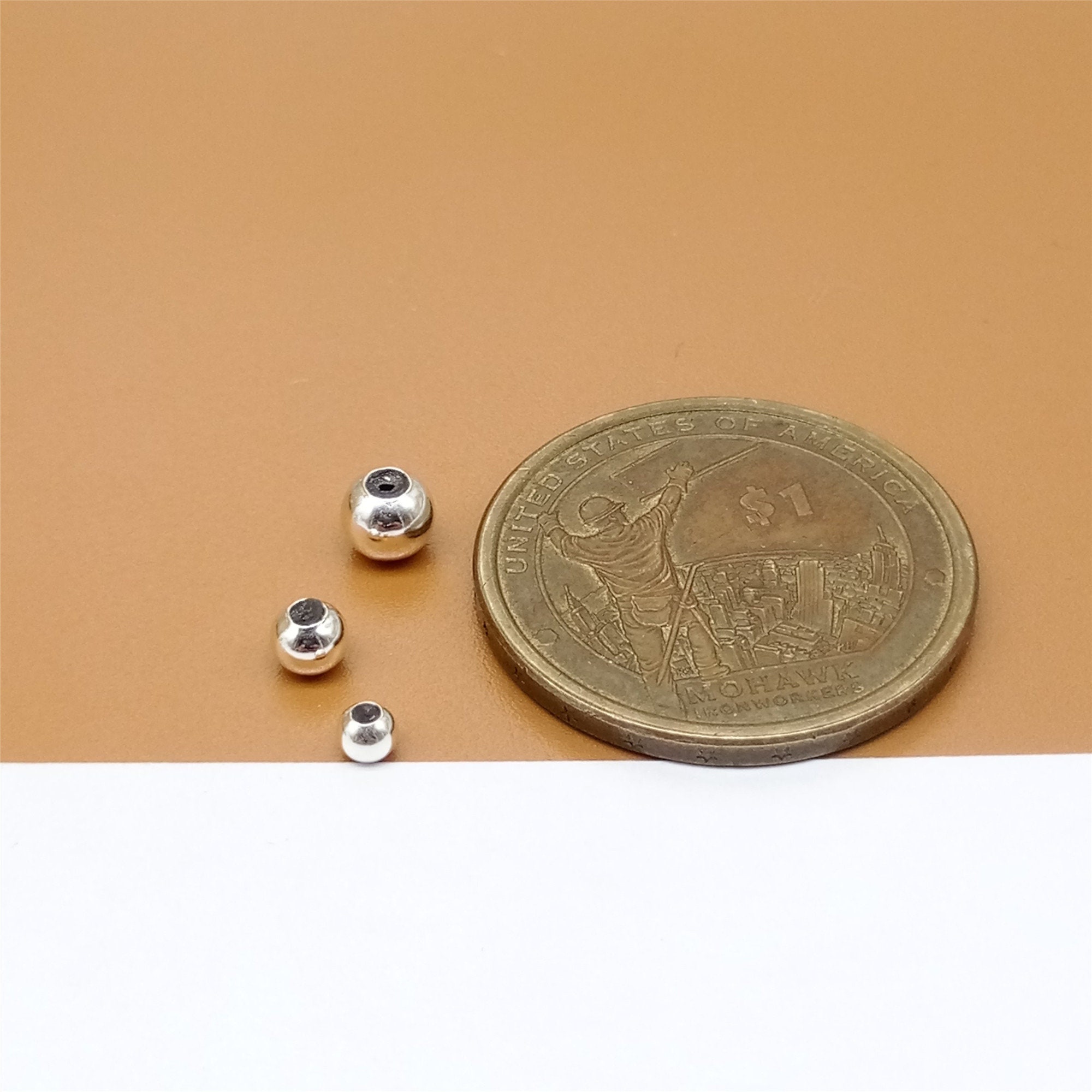 10 Perline In Argento 925 Con Silicone Interno | Forma UFO E Piattino, Misure 5-8 Mm, Per Bracciali E Collane Fai Da Te