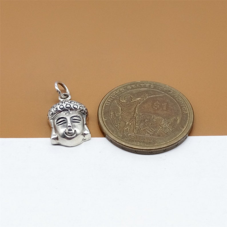 925 Sterling Silver Buddha Statue Charm Buddhism Buddhist Etsy