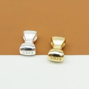 4 Sterling Silver Small Double Bow Spacer Beads, 925 Silver Double Hole Bow Spacer Bead, Butterfly Knot Bead, Bowtie Bead, Bracelet Bead